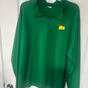 Masters Green Half-Zip Windbreaker with Yellow Logo